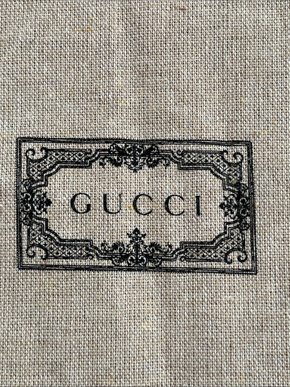 Gucci Dust Bag Pouch Shoe Bag Travel Bag with Black Ties Vintage - Picture 6 of 6
